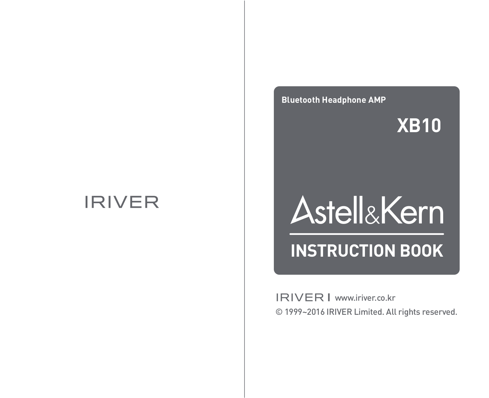 Iriver XB10 Instruction Manual