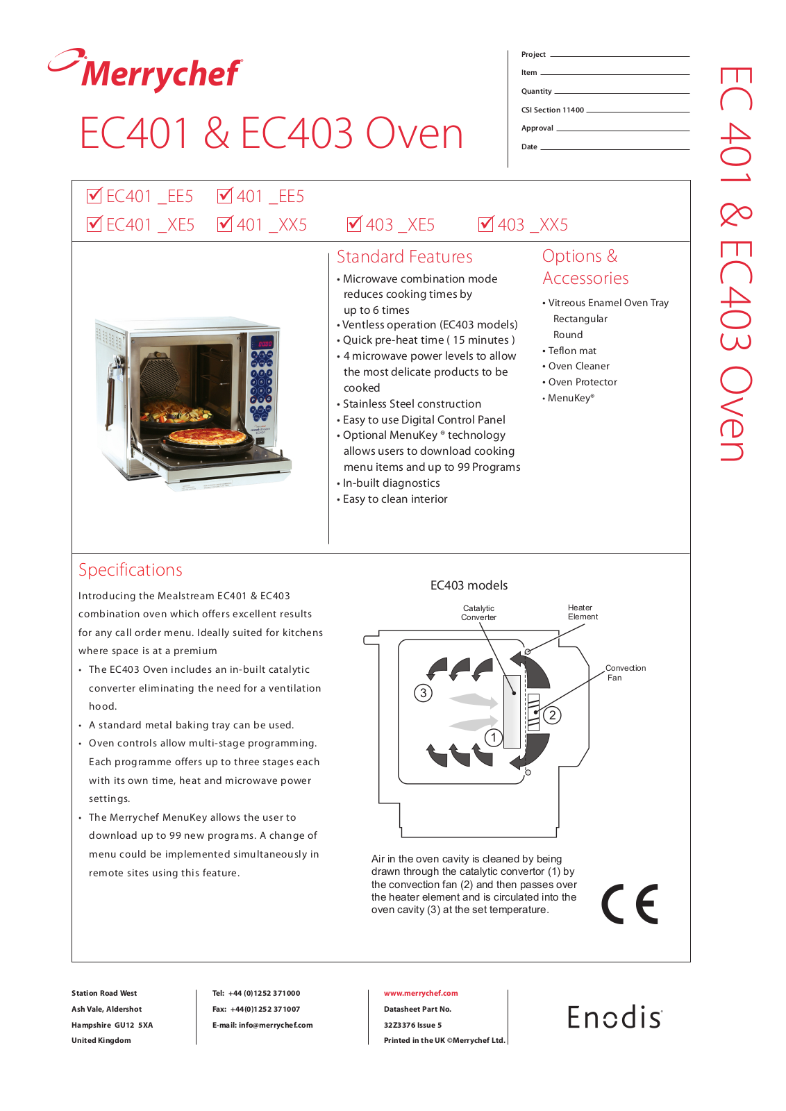 Merrychef EC401 _EE5, EC401, EC401 _XE5, EC401 _XX5 User Manual