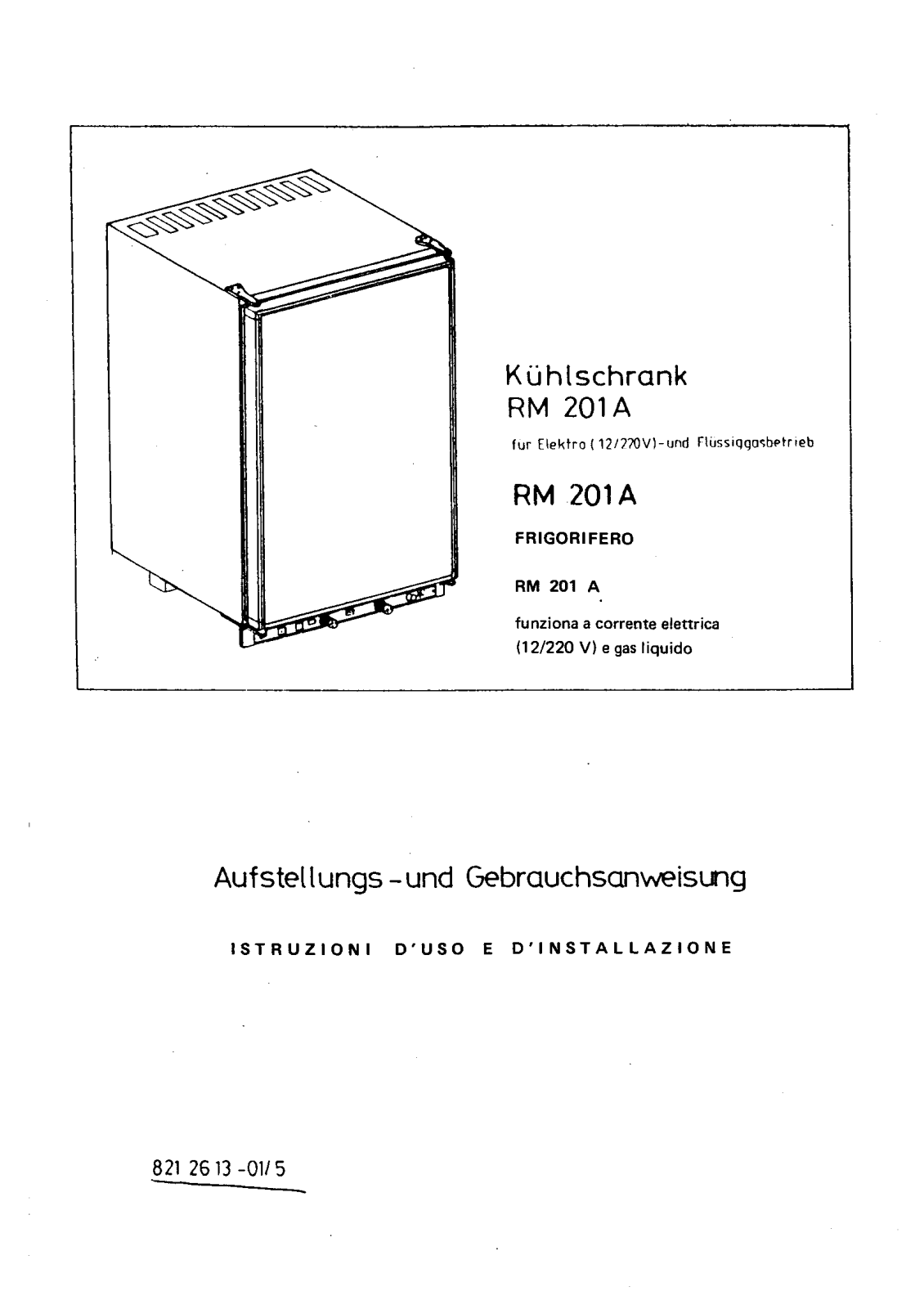 AEG RM201A User Manual