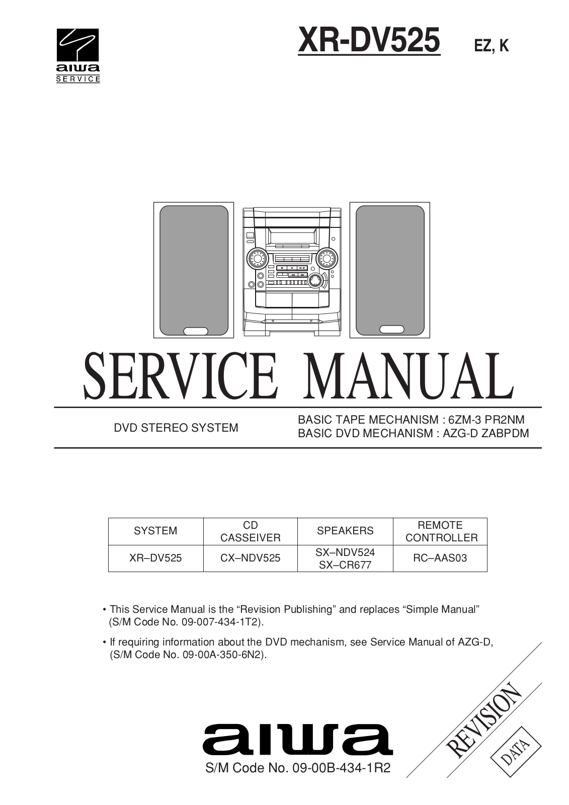 Aiwa XR DV525 Service Manual