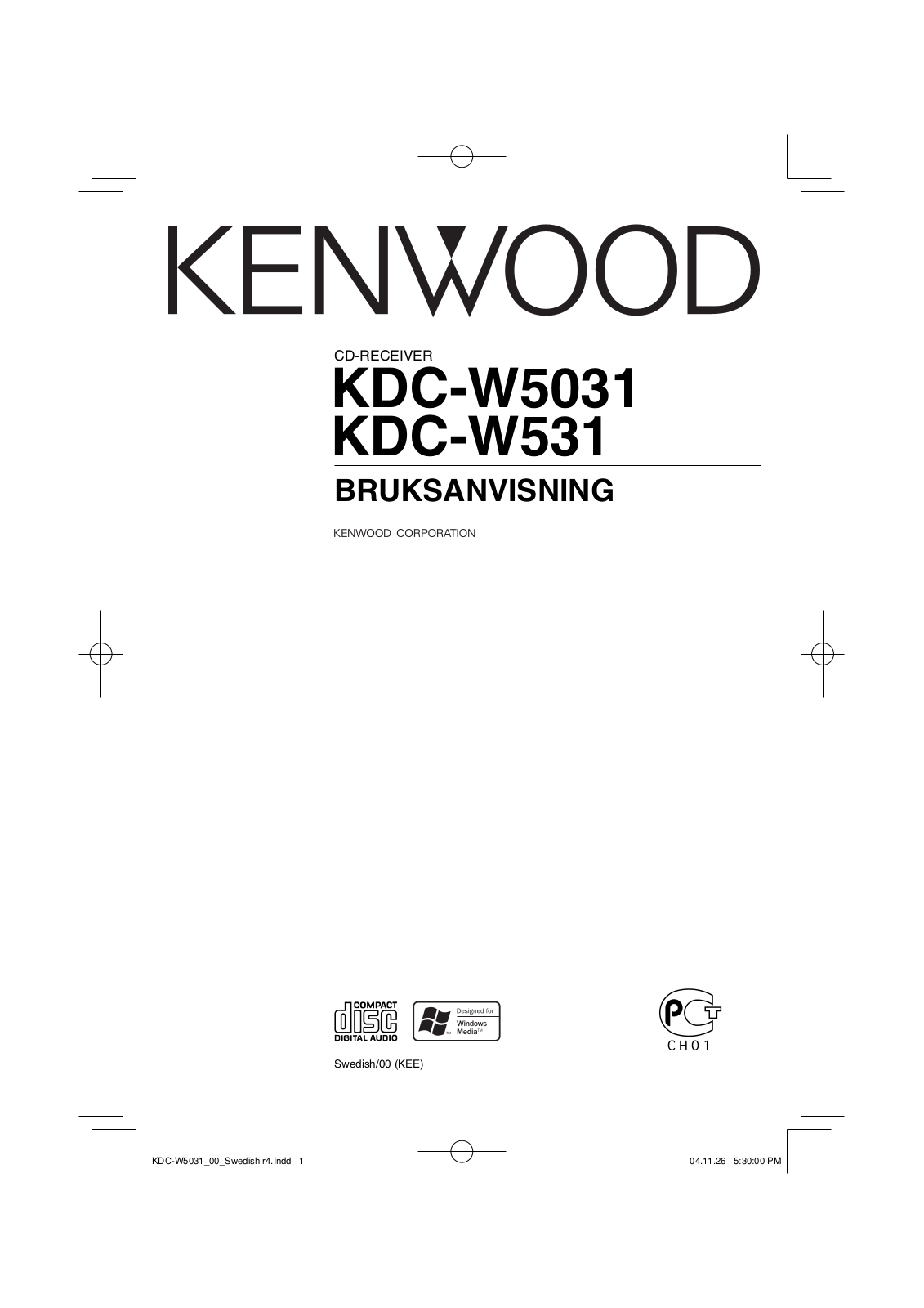 Kenwood KDC-W5031, KDC-W531 User Manual