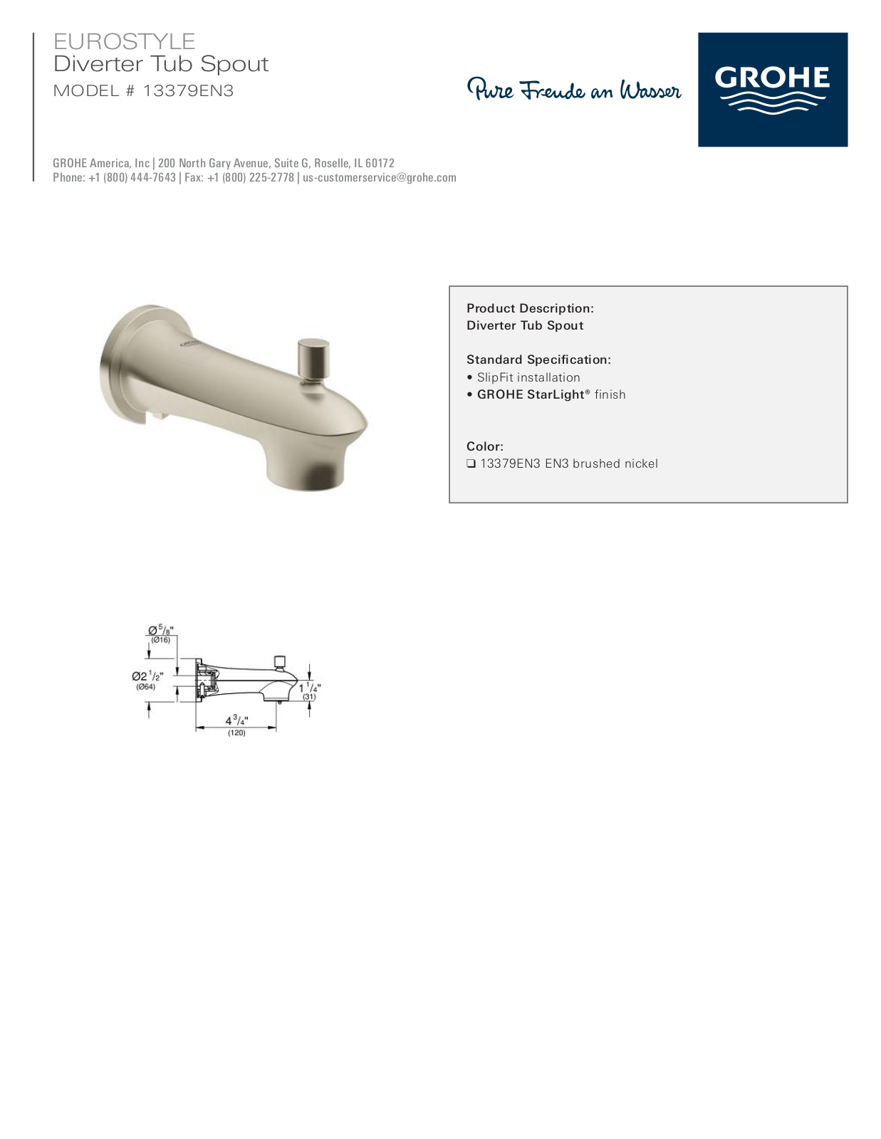 GROHE GRH5264 Specifications - ManualMachine.com