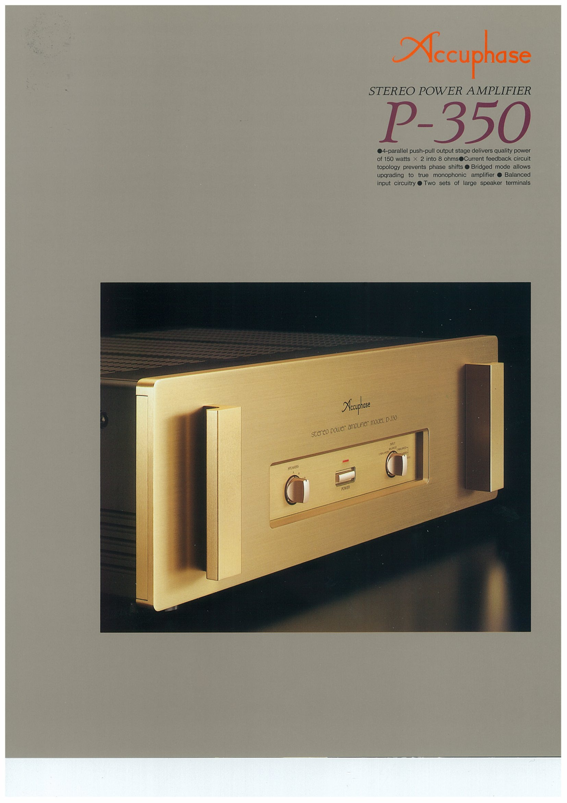 Accuphase P-350 Brochure