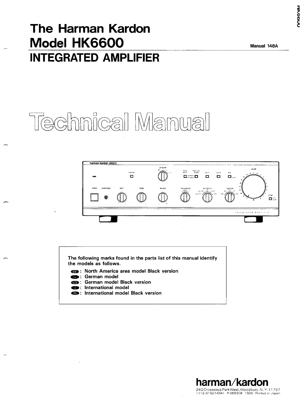 Harman Kardon HK-6600 Service manual