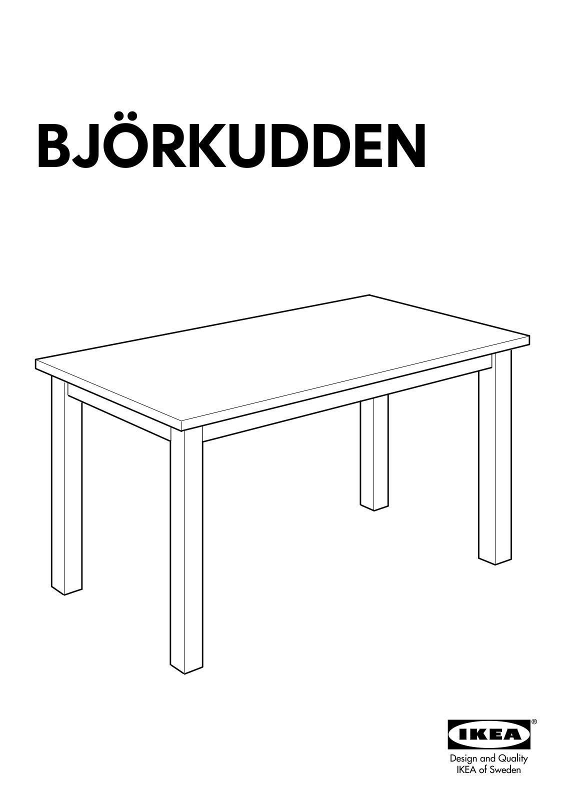 IKEA BJORKUDDEN User Manual