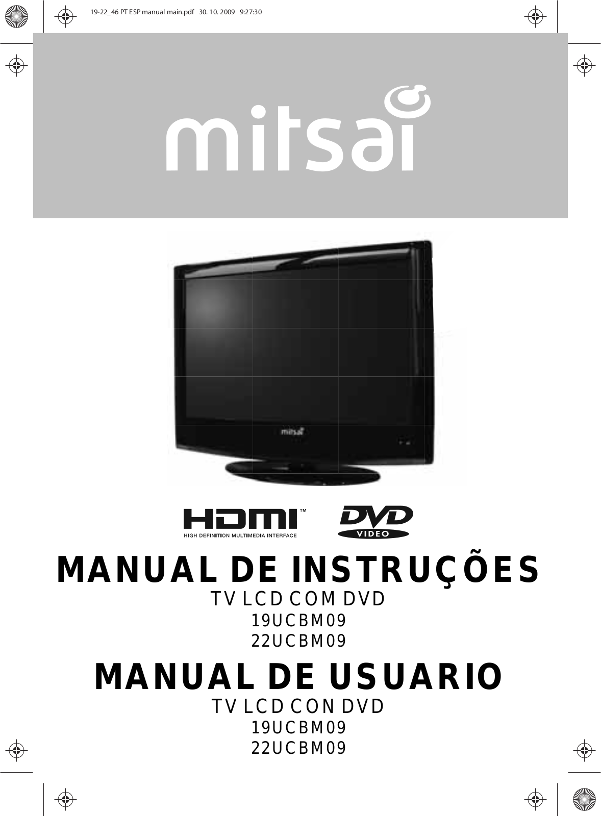 Mitsai 19UCBM09, 22UCBM09 User Manual