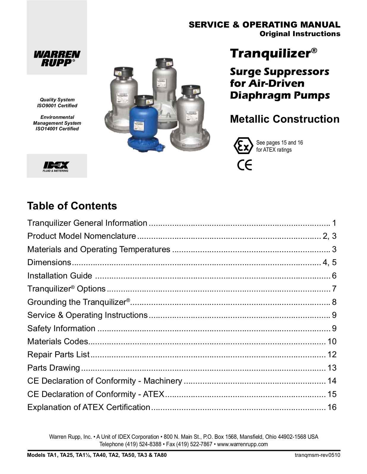 SANDPIPER TA80 User Manual