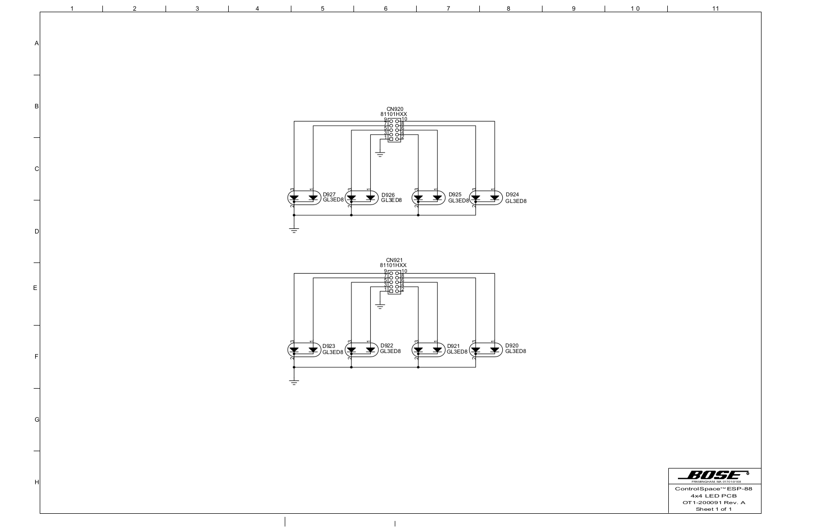 BOSE OT1-200091 Schematic