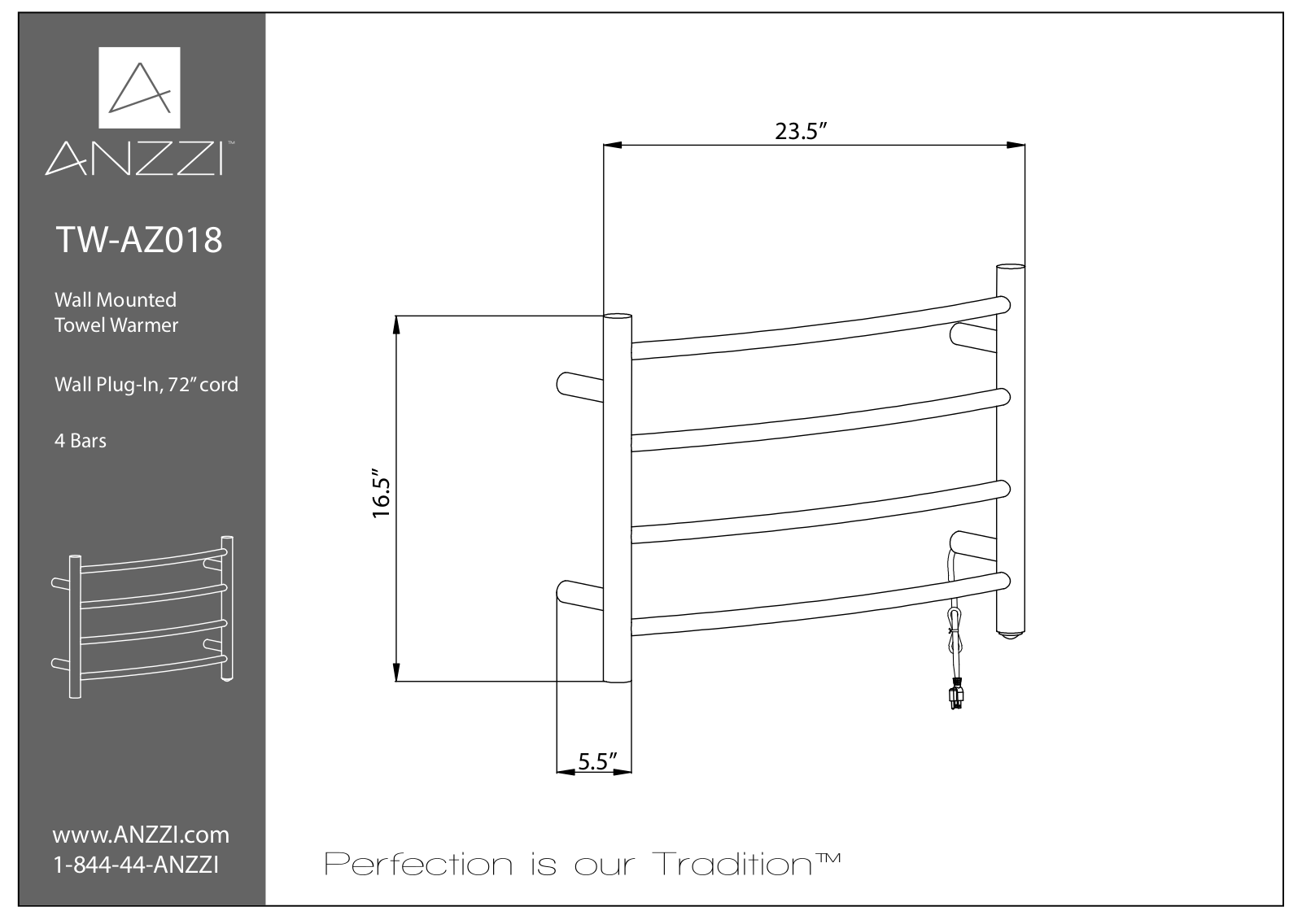 ANZZI ANZI1614 Dimension - ManualMachine.com