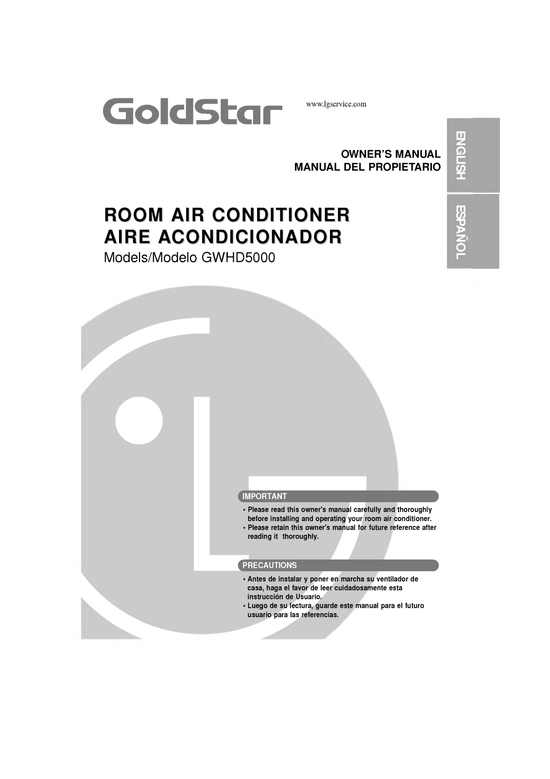 LG WGHD5000 User Manual