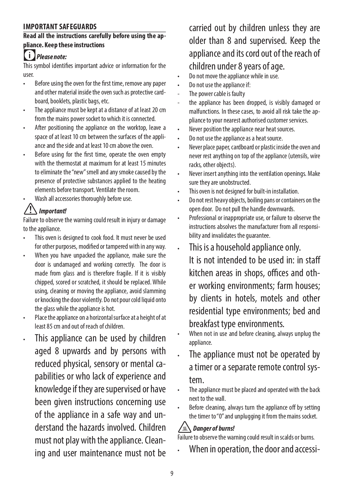 Delonghi EO4055 Instruction manuals