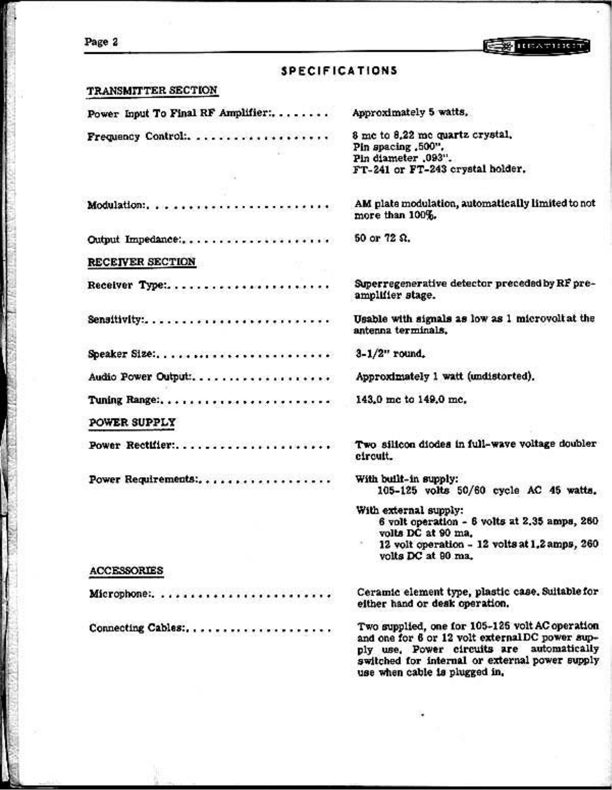 Heath Company HW-30 Service manual