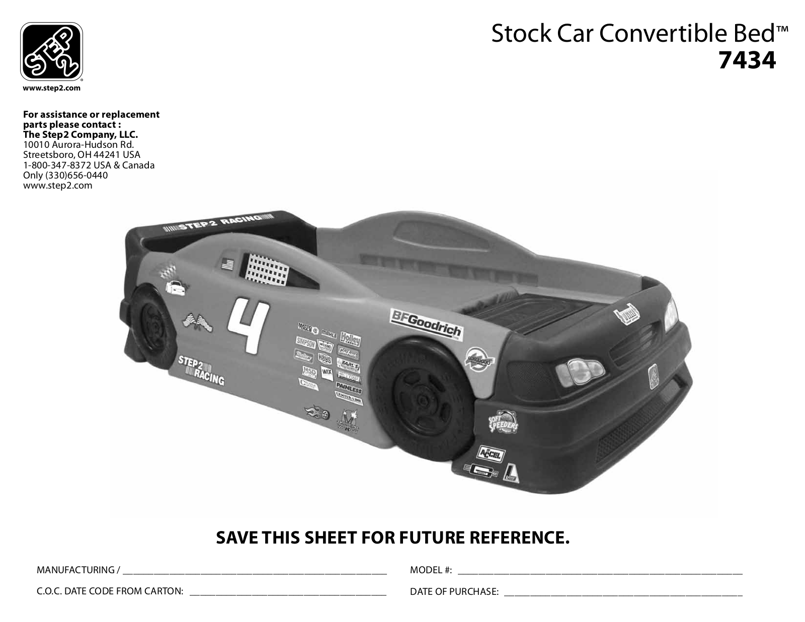 Step2 Racing Room Combo User Manual