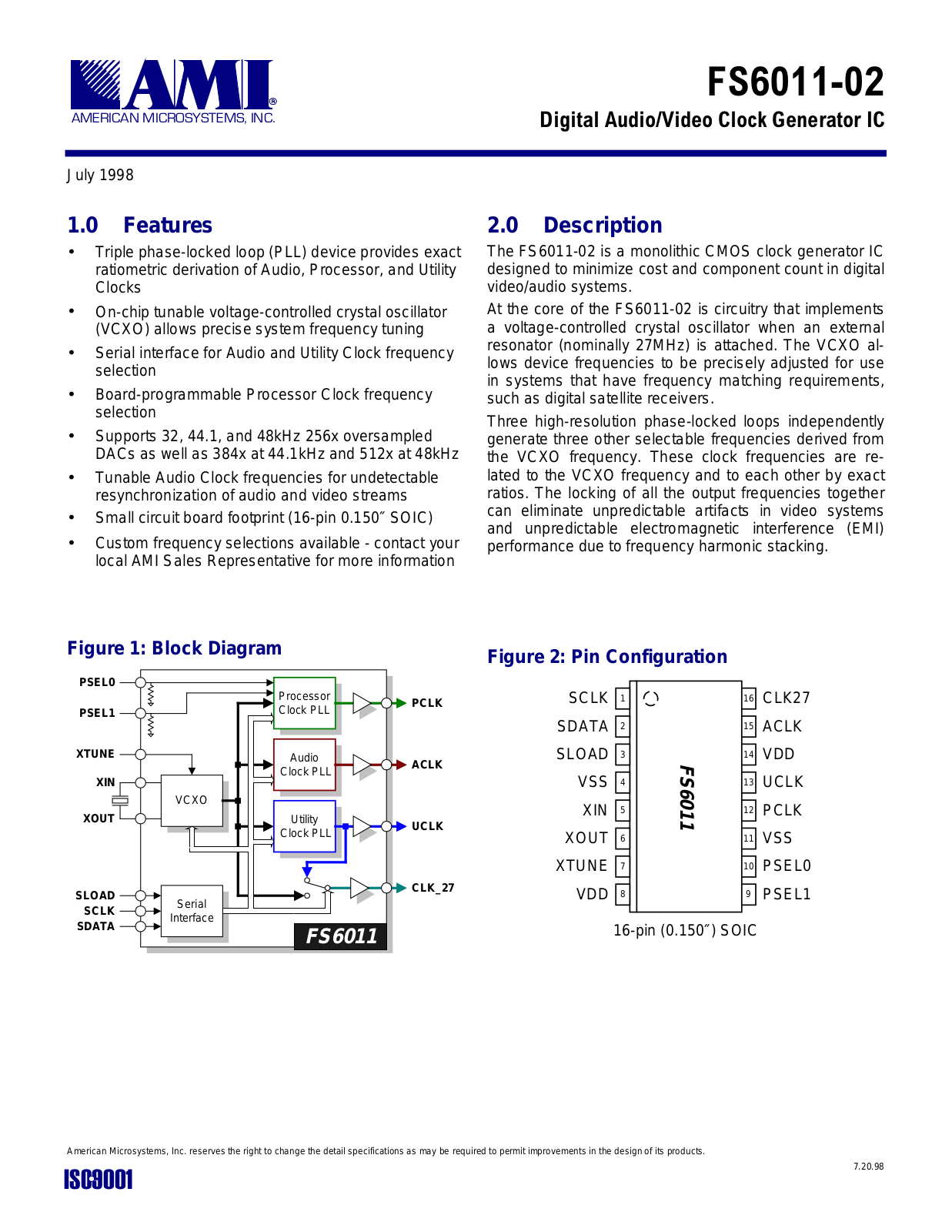 Datasheet FS6011 Datasheet (AMIS) - ManualMachine.com