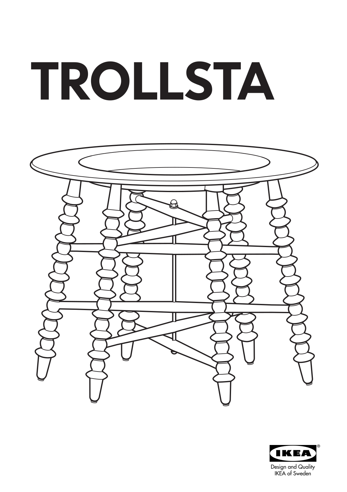 IKEA TROLLSTA TRAY TABLE Assembly Instruction