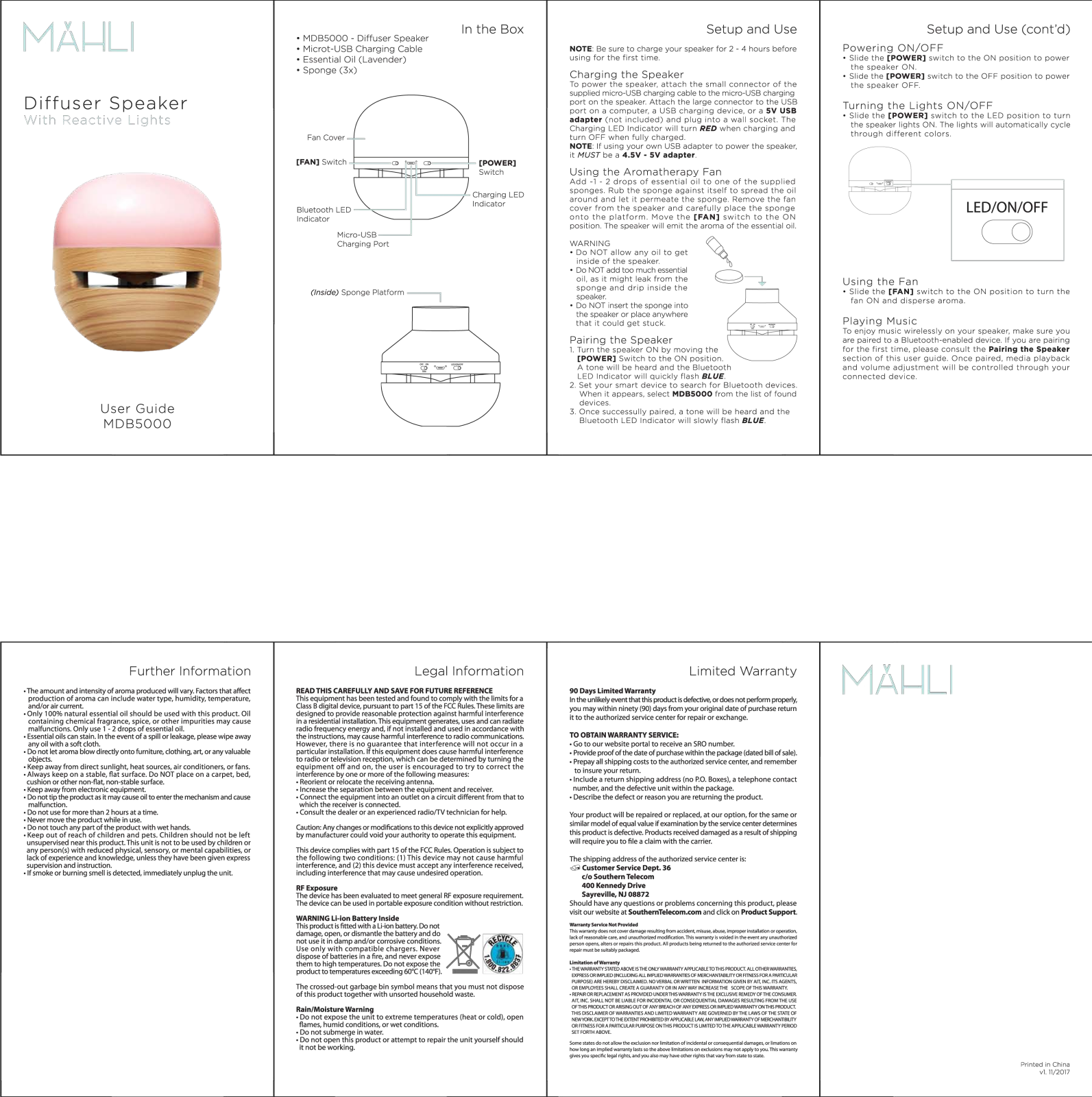 Mahli MDB5000 User Manual