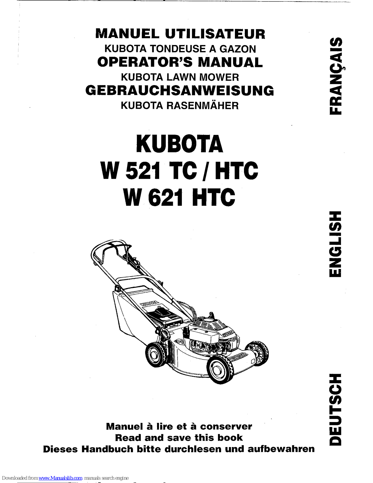 Kubota W 521 TC / HTC, W 521 TC, W 521 HTC, W 621 HTC Operator's Manual - ManualMachine.com