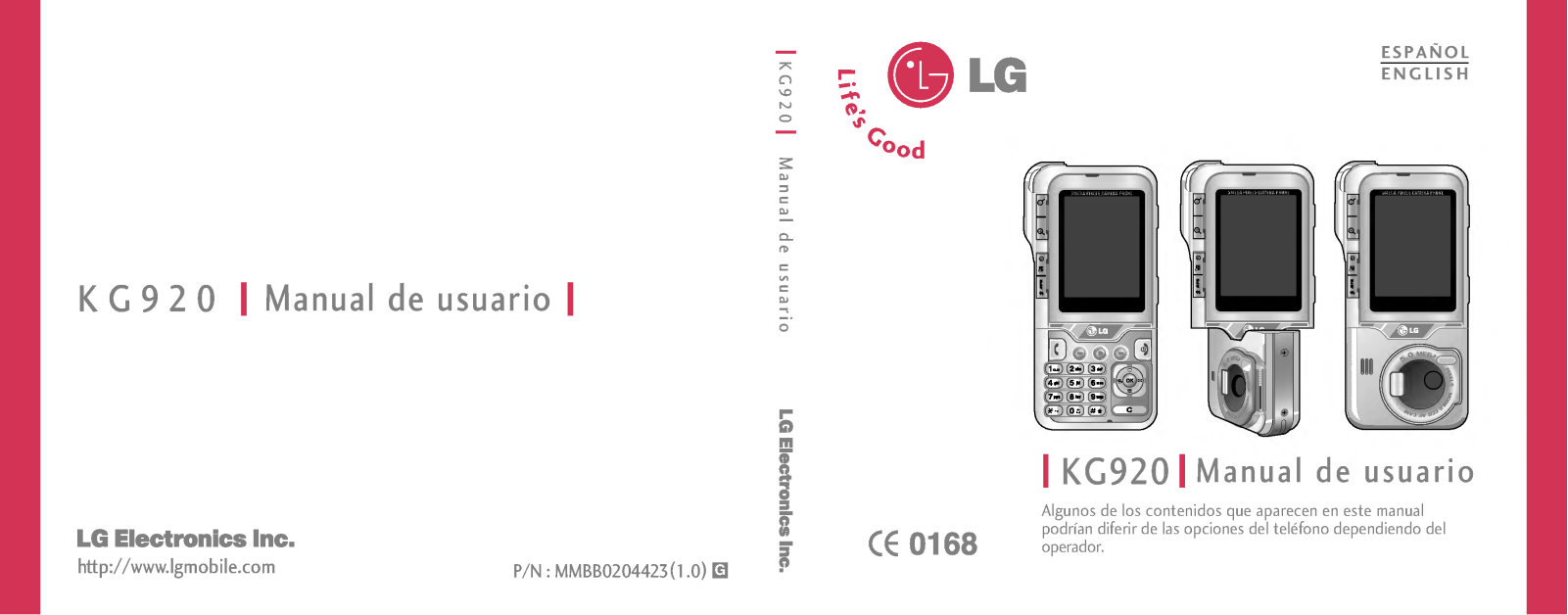 Lg KG920 User Manual