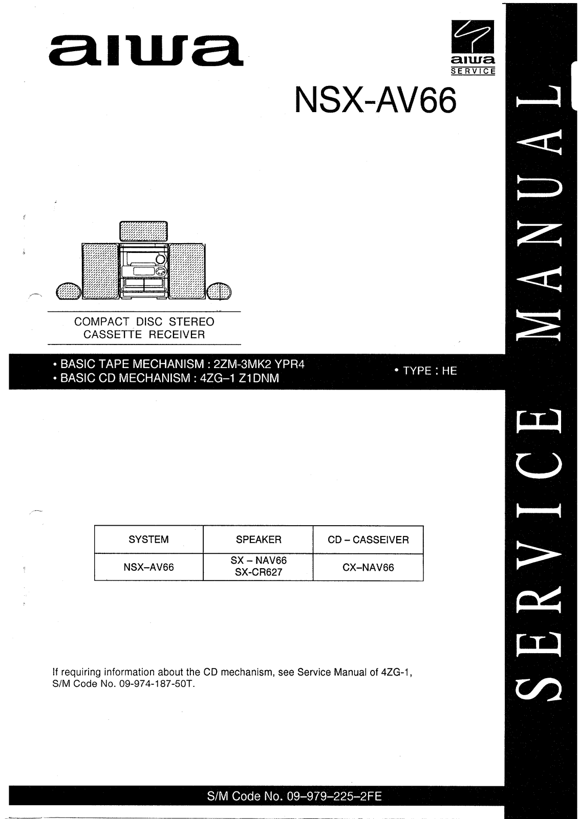 Aiwa NSXAV-66 Owners manual