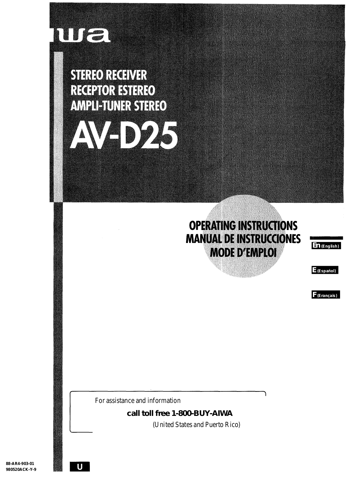 Aiwa AV-D25 User Manual