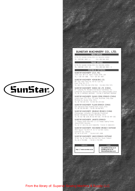 Sunstar SPS A-B1201H Manual