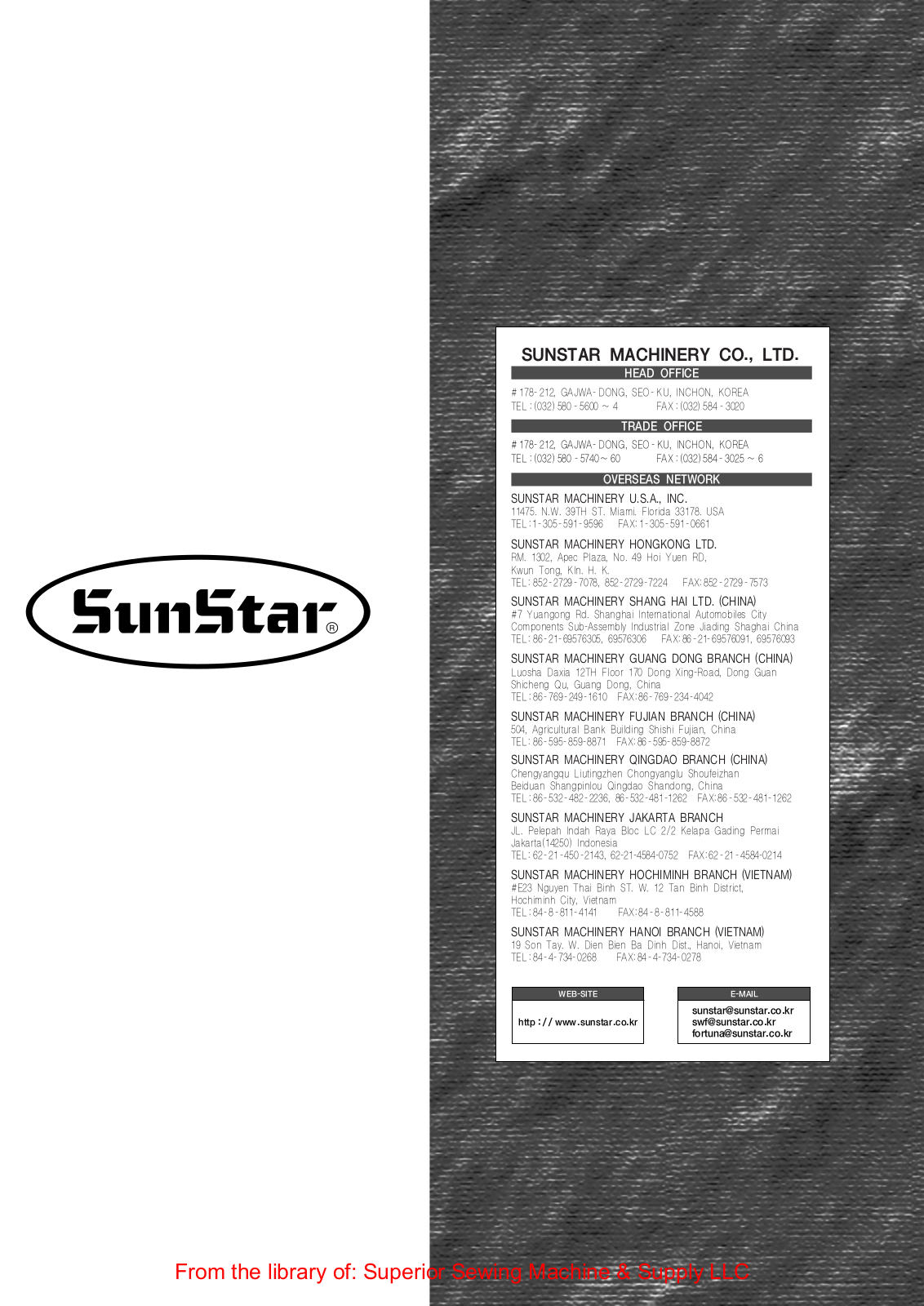 Sunstar SPS A-B1201H User Manual