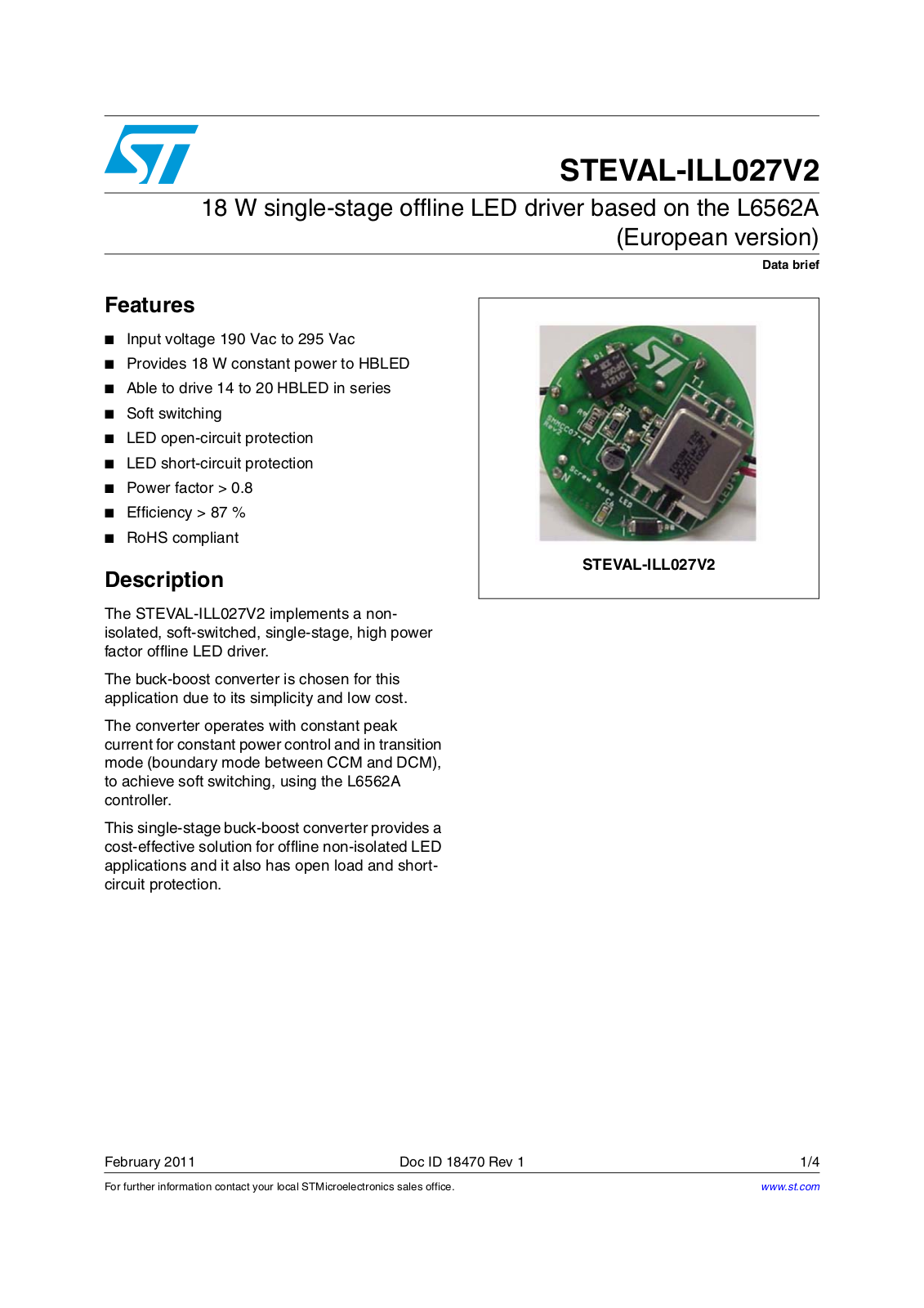 ST ILL027V2 User Manual