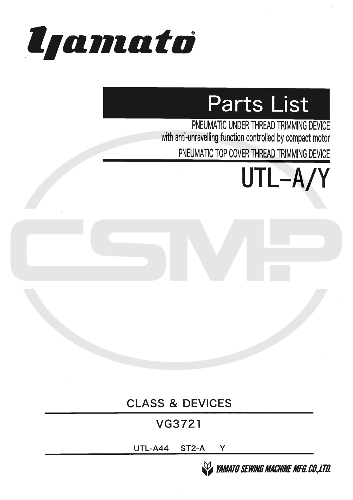 Yamato UTL AY Parts Book