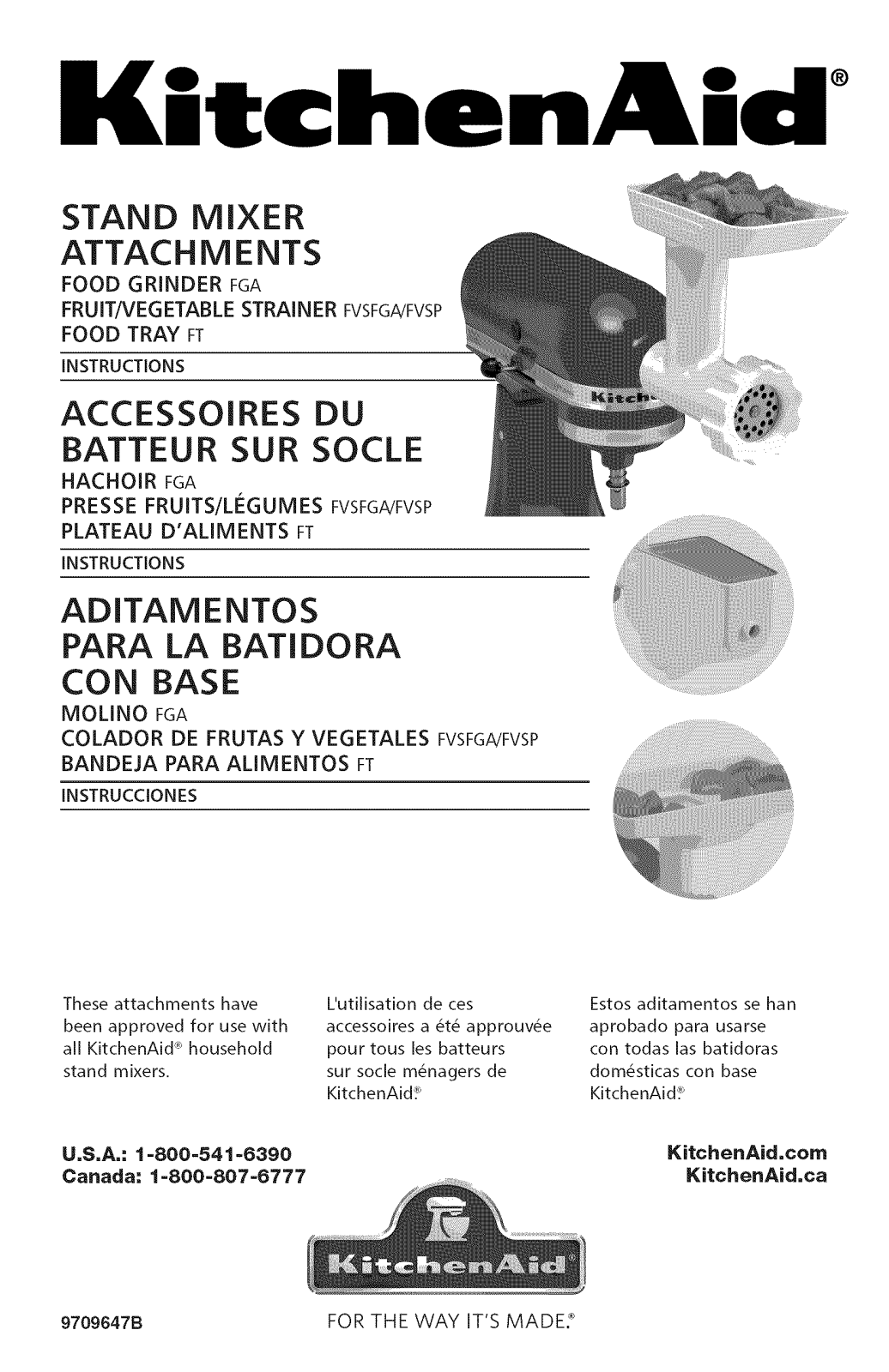 KitchenAid FGA1, FVSP0, FGA Owner’s Manual