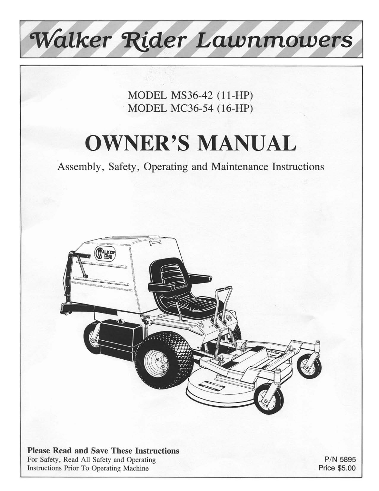 Walker MS36-42 User Manual