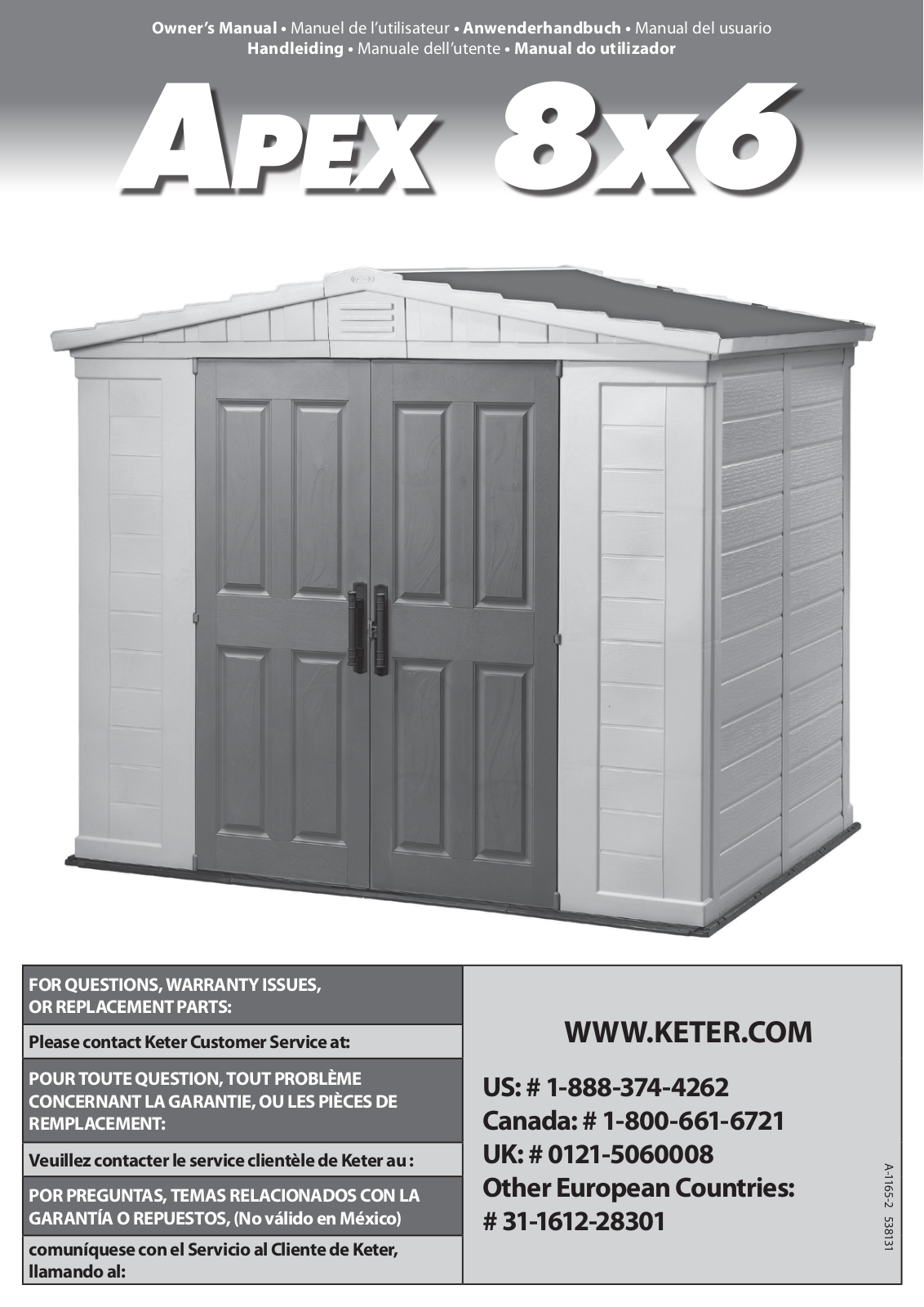 KETER APEX 8X6 User Manual