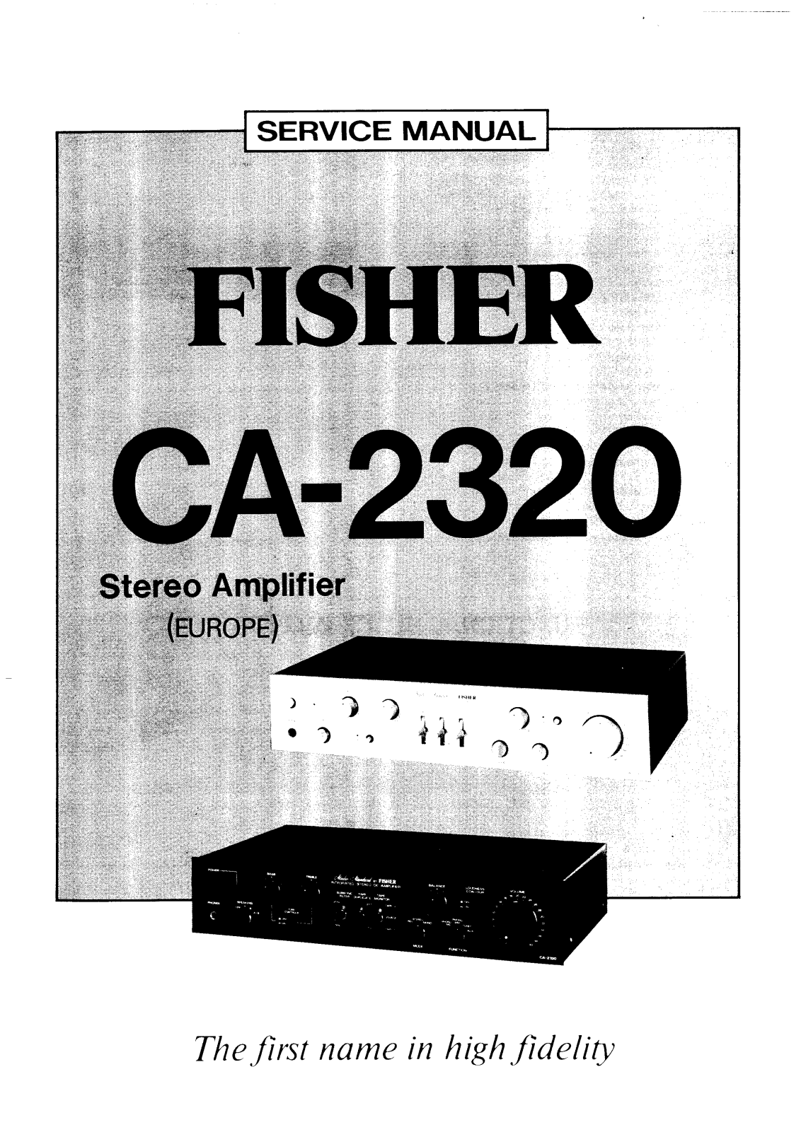 Fisher CA-2320 Service manual