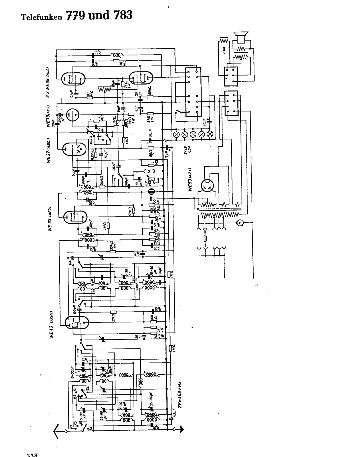 Telefunken 779, 783 Cirquit Diagram