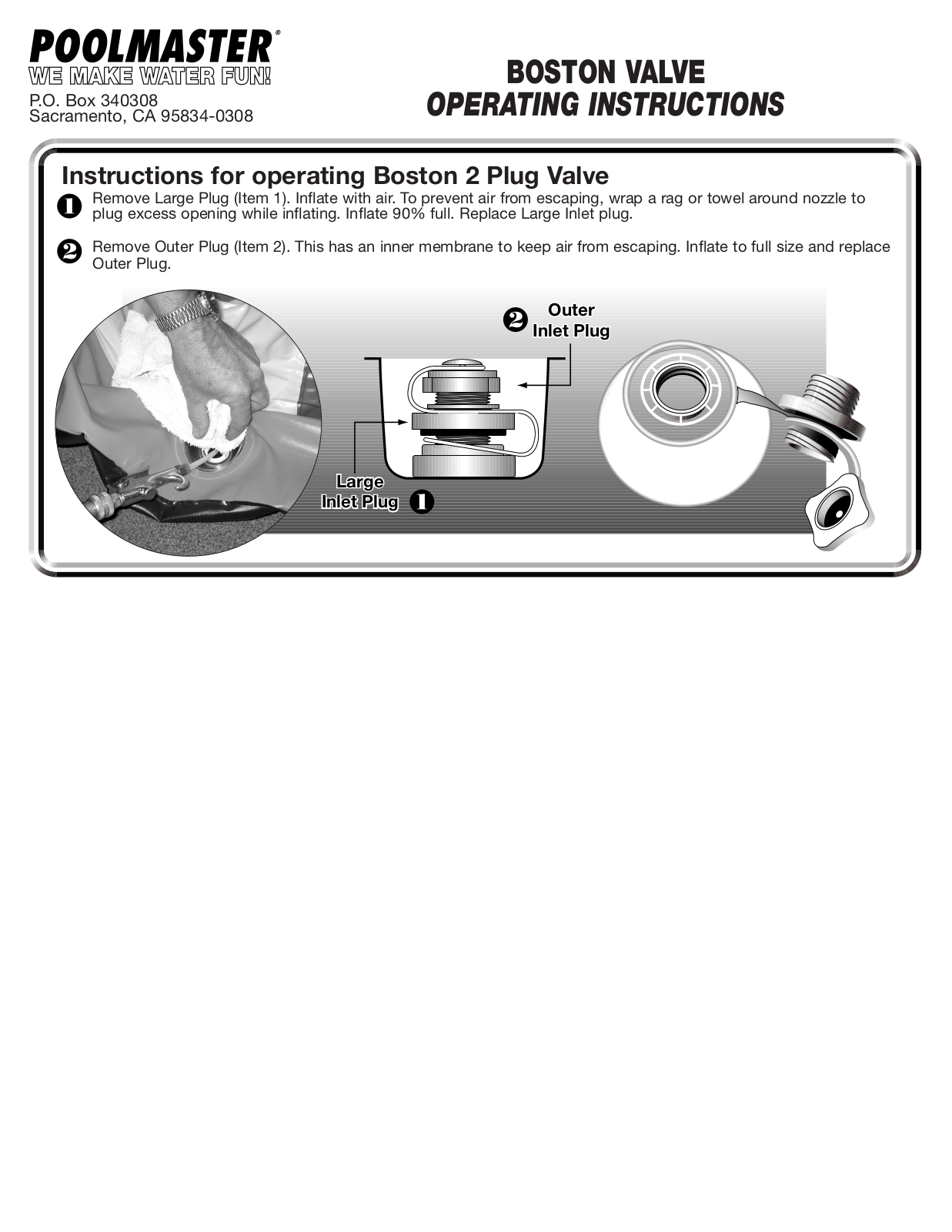 Poolmaster Boston Valve User Manual - ManualMachine.com