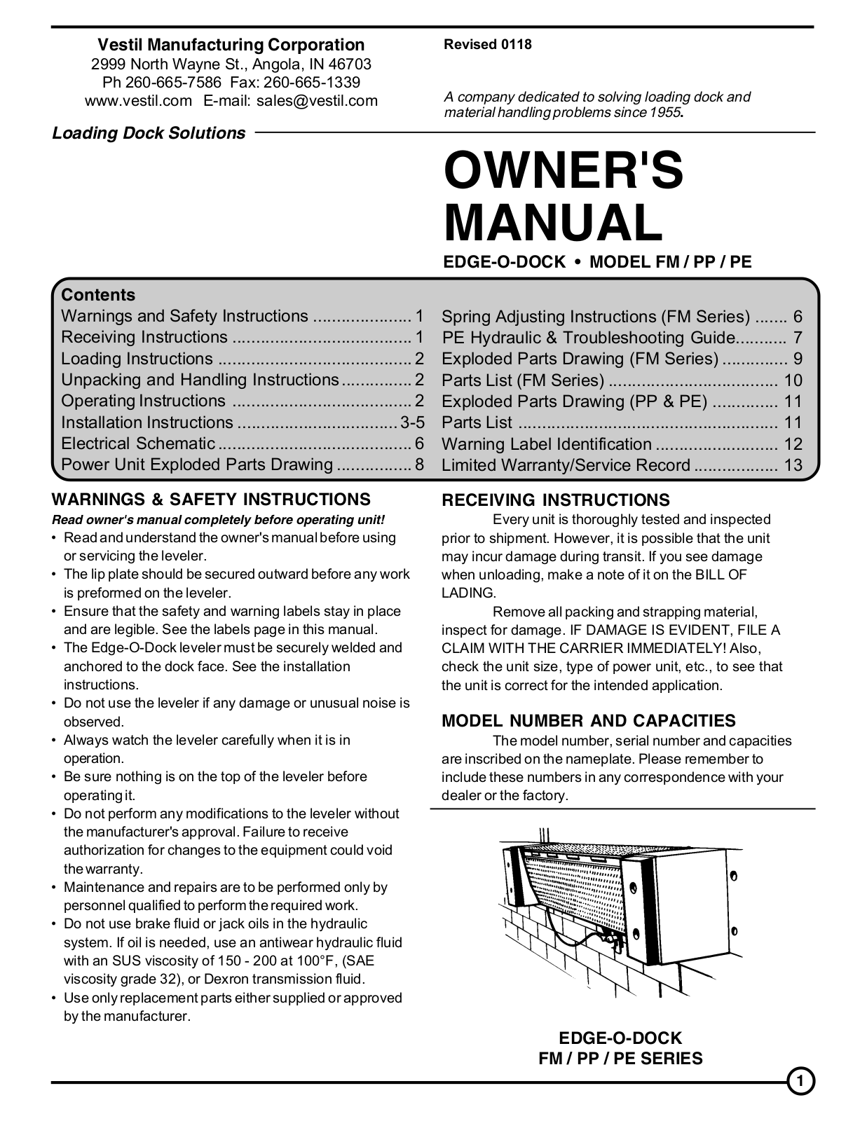 Vestil PE-2072 User Manual