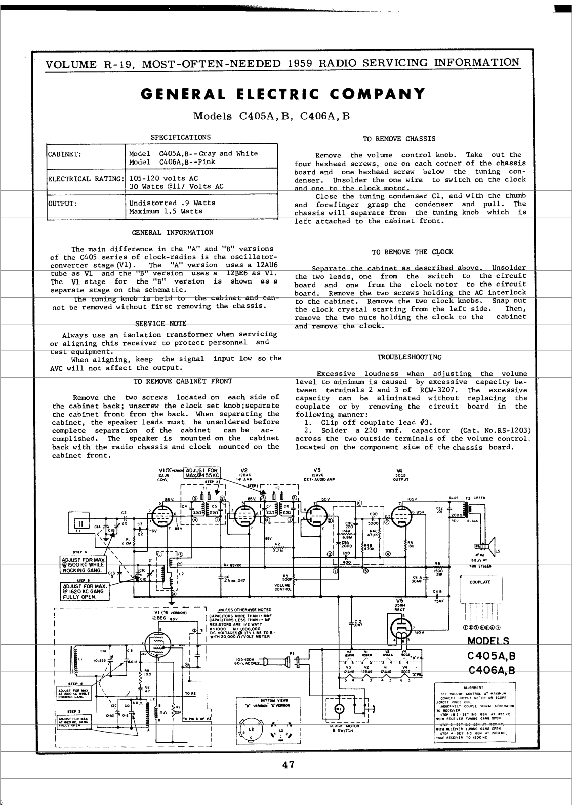 General C405A-B, C406A-B Schematic