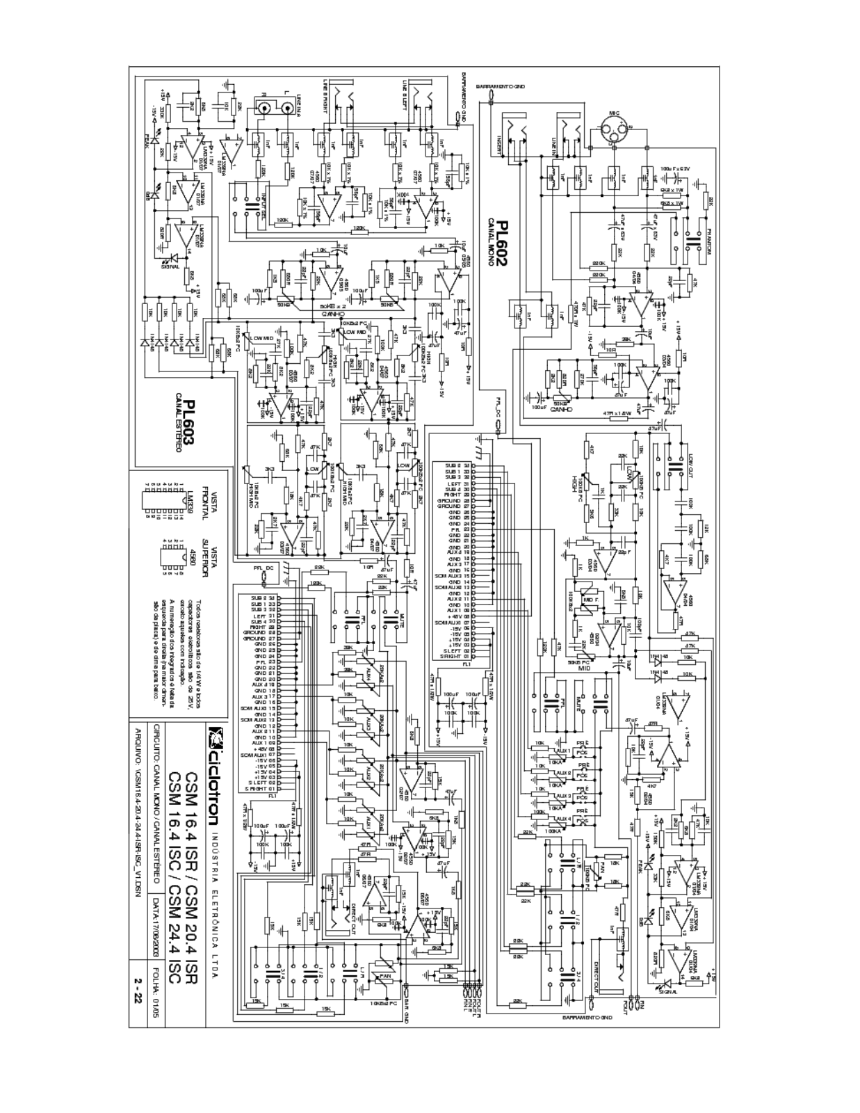 CICLOTRON CSM-16.4, CSM-20.4, CSM-24.4 Schematic