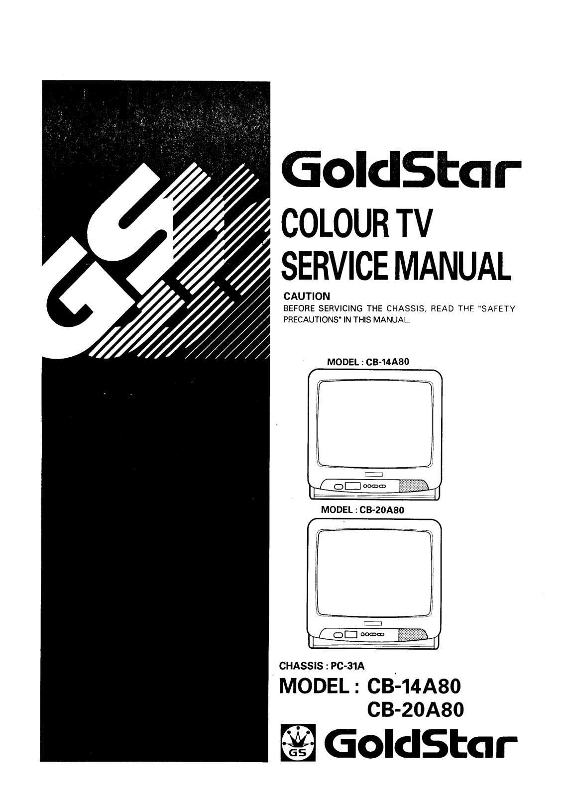 Goldstar CB-14A80, CB-20A80, PC-31A Service Manual