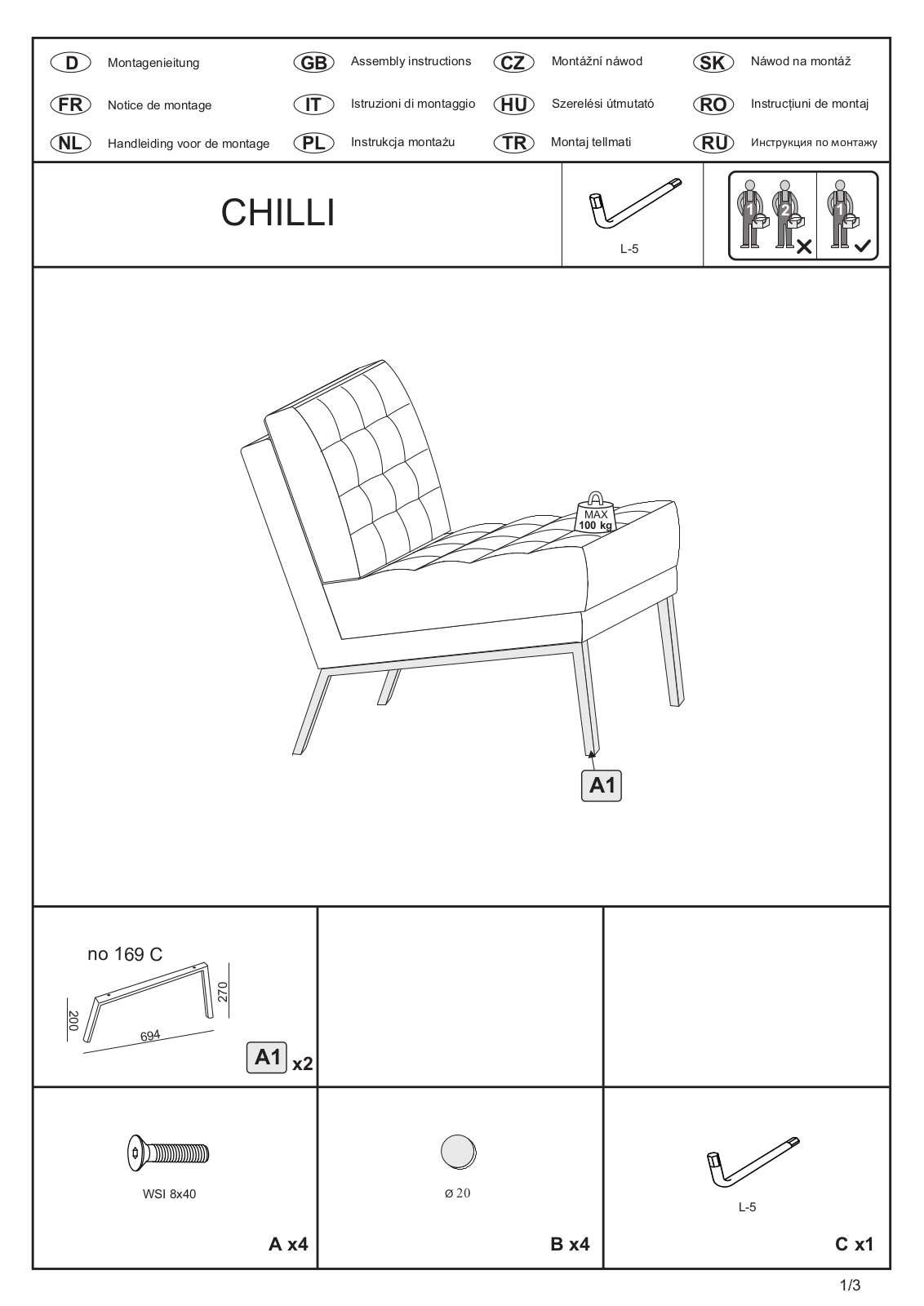 LOVI Chilli Assembly instructions - ManualMachine.com