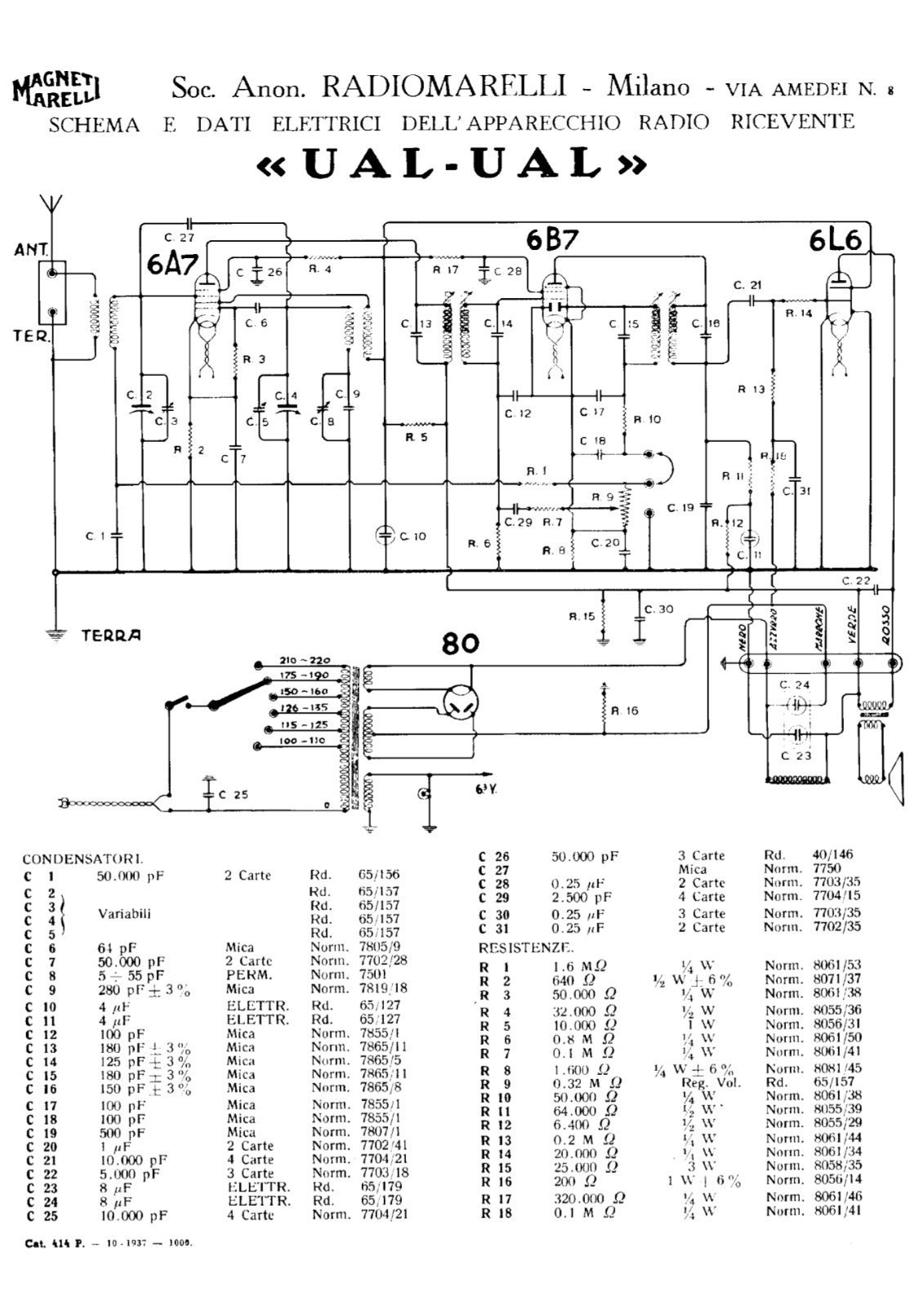 Radiomarelli ual-ual schematic