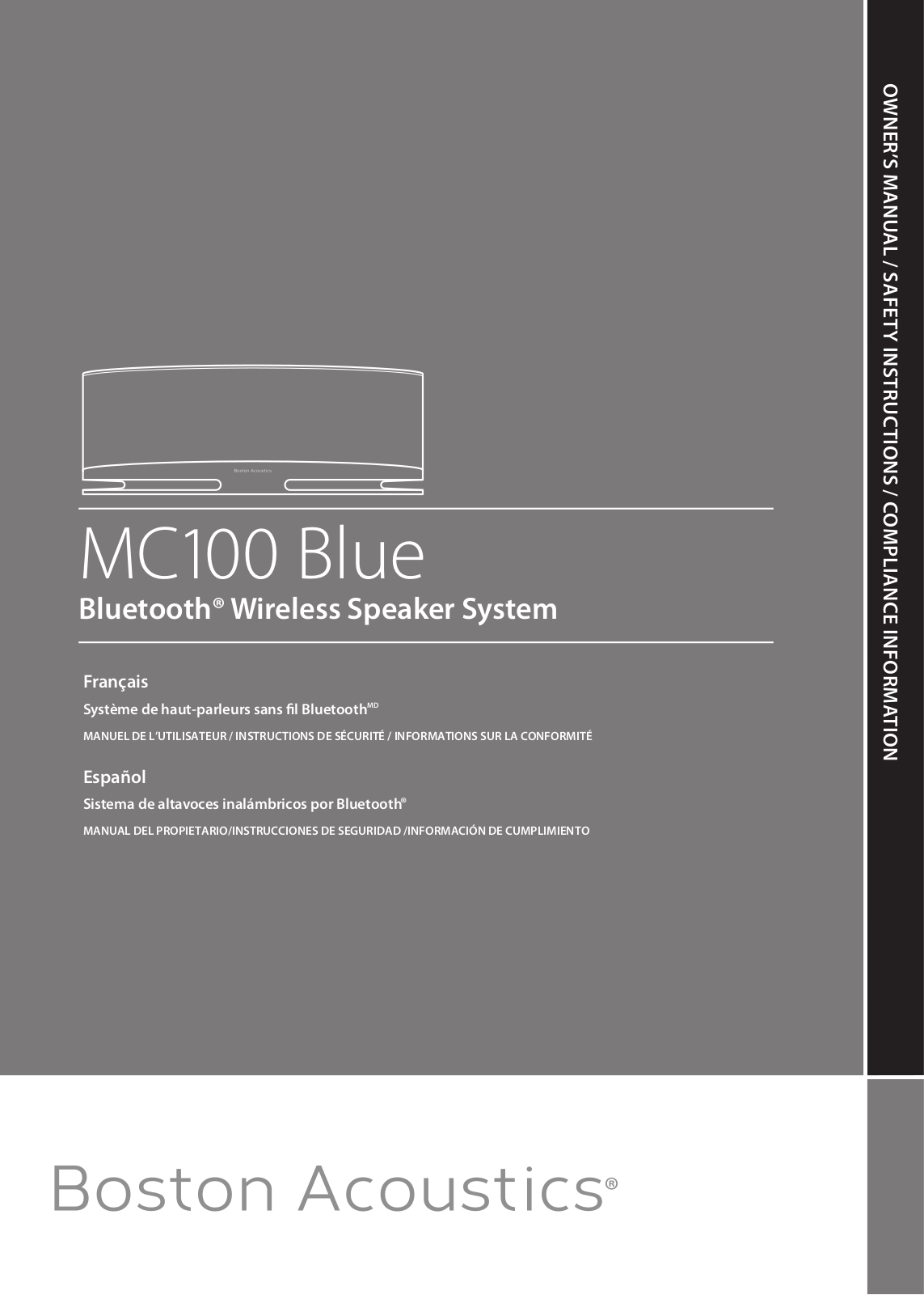 Zylux Acoustic MC100BLUE User Manual