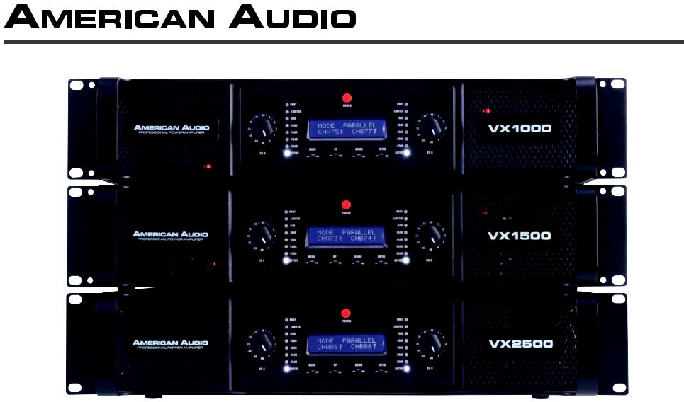 American audio VX Manual