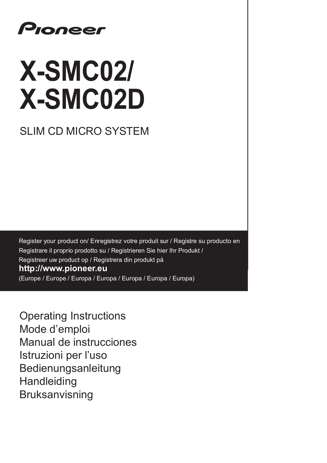 Pioneer X-SMC02 operation manual