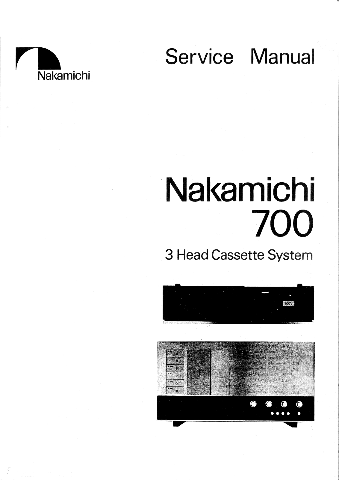 Nakamichi 700 Service Manual