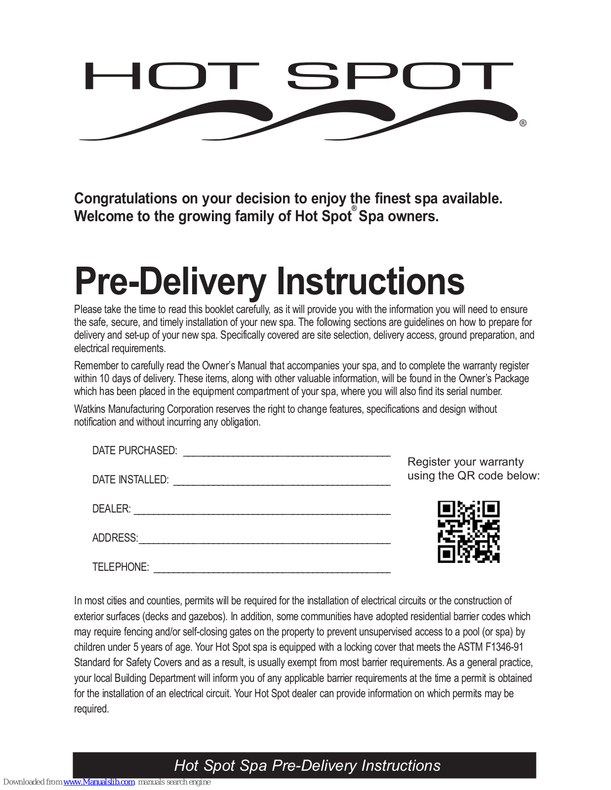 Hotspot RELAY, RHYTHM, SX, TX Instructions Manual - ManualMachine.com
