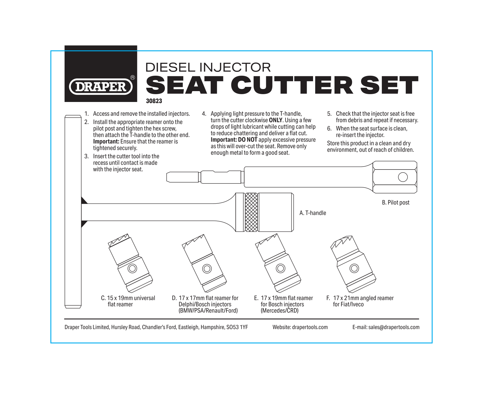 Draper Tools 30823 Instructions - ManualMachine.com