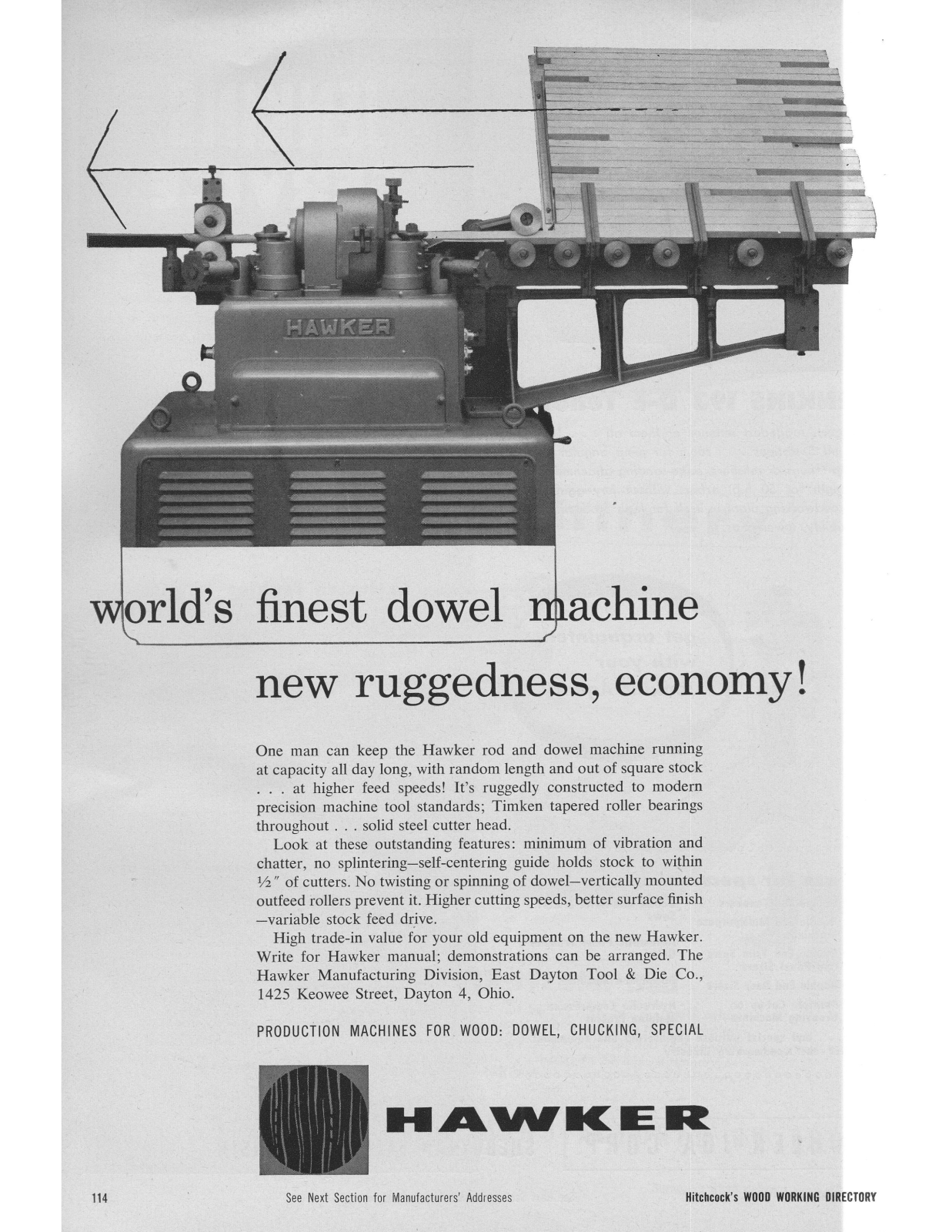 Hawker Manufacturing Hawker dowel machine advertisement Other - ManualMachine.com