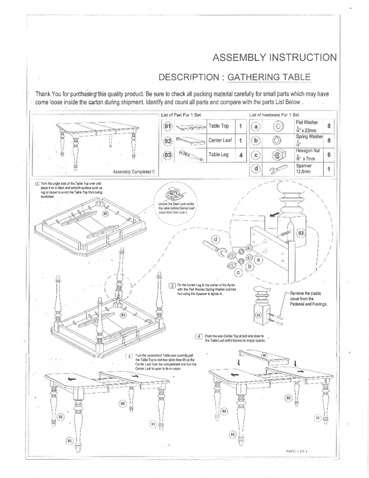 Sand & Stable BCHH6818 Assembly Instruction - ManualMachine.com