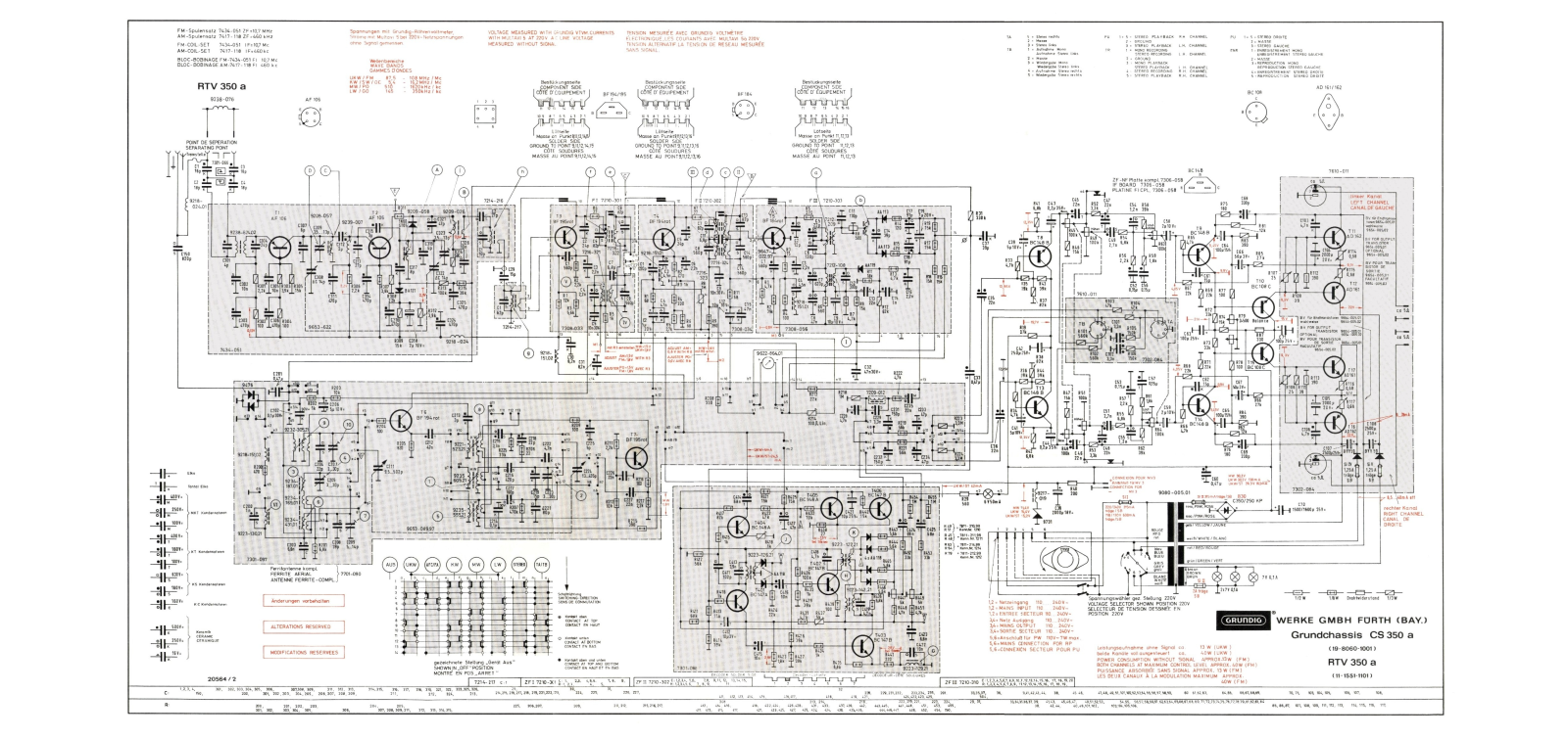 Grundig RTV-370, CS-350-A Service Manual