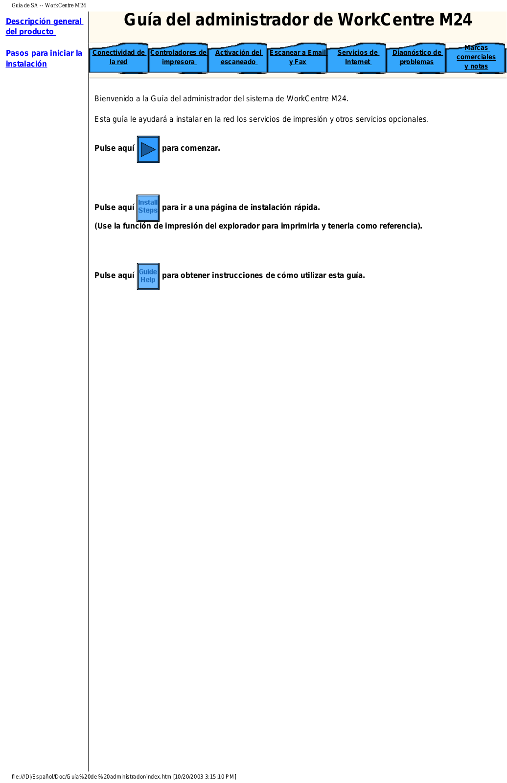 Xerox WORKCENTRE M24 User Manual